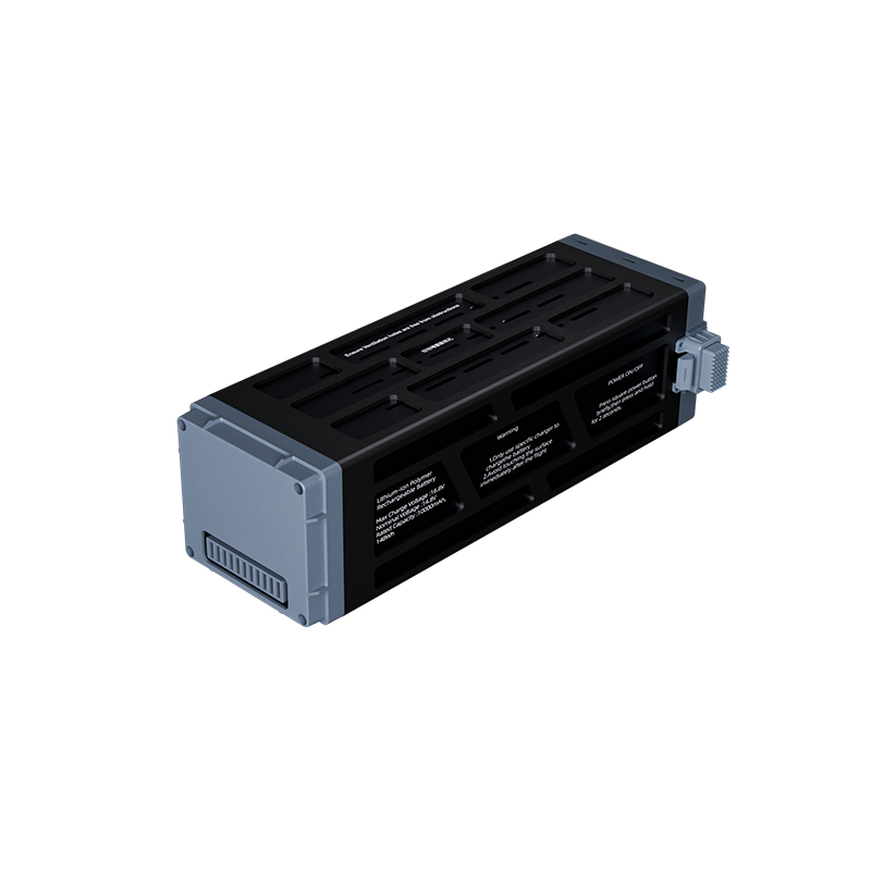 Back angled view of the Nova H4S-125 smart flight battery on a white background