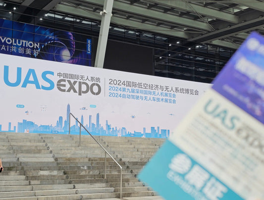 UAS Expo showcasing advancements in China's tech industry, featuring drones and innovative technologies.
