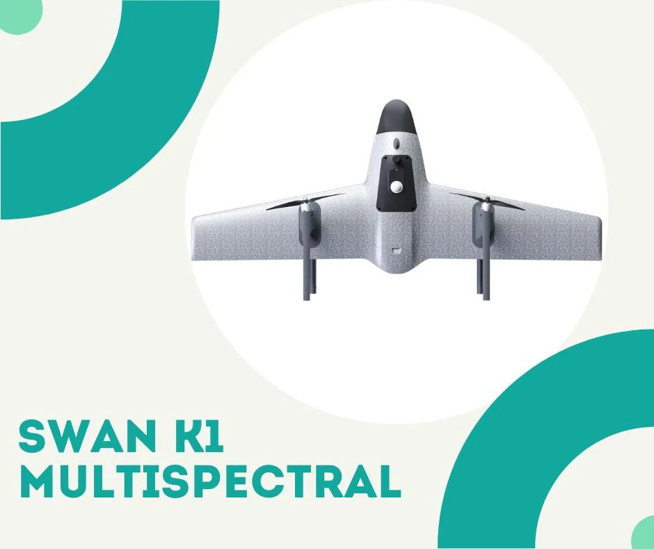 HEQ Swan K1 series VTOL drone with multispectral capabilities, showcasing its sleek design and advanced technology.