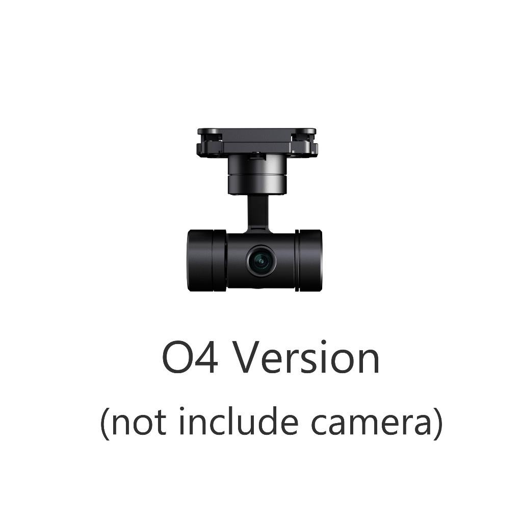 A black HEQUAV G-Port 3-axis gimbal component designed for use with DJI O4 camera gyroscope stabilizers.
