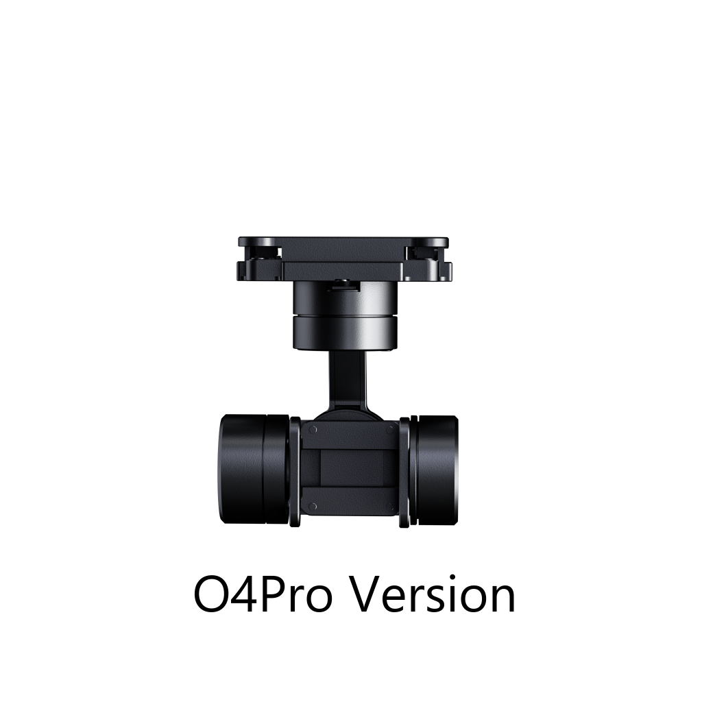 A black HEQUAV G-Port 3-axis gimbal component designed for use with DJI O4 Pro camera gyroscope stabilizers.